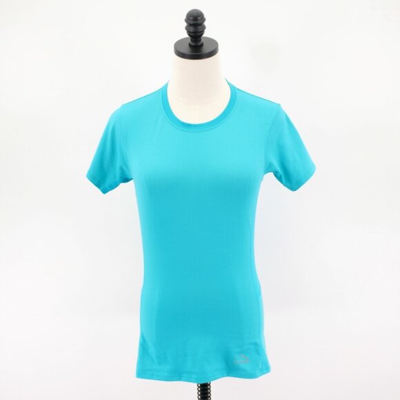 L.L. Bean Teal Crew Neck Athletic T-Shirt Top XS Reg Short Sleeve - Picture 1 of 10